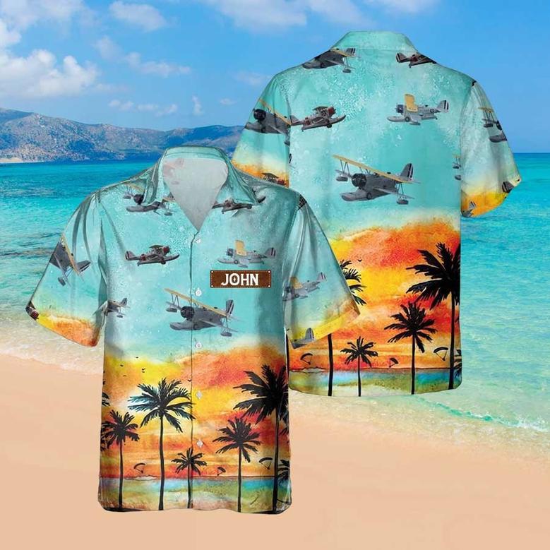 Personalized Grumman Duck Hawaiian Shirt for Men Dad Veteran, Patriot Day, Gift for Husband