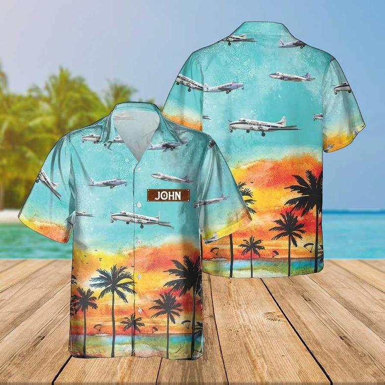 Personalized Heron Hawaiian Shirt for Men Dad Veteran, Patriot Day, Gift for Husband