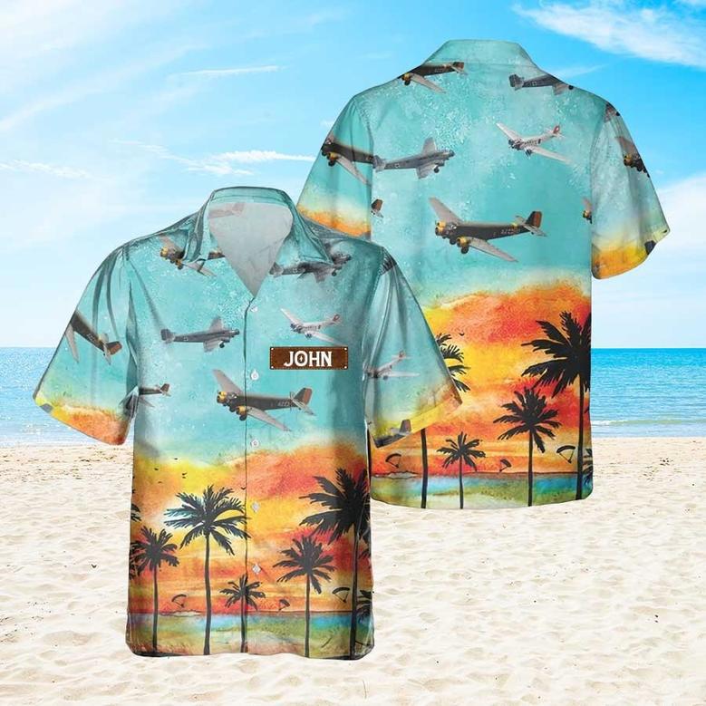 Personalized Junkers JU 52 Ver 2 Hawaiian Shirt for Men Dad Veteran, Patriot Day, Gift for Husband