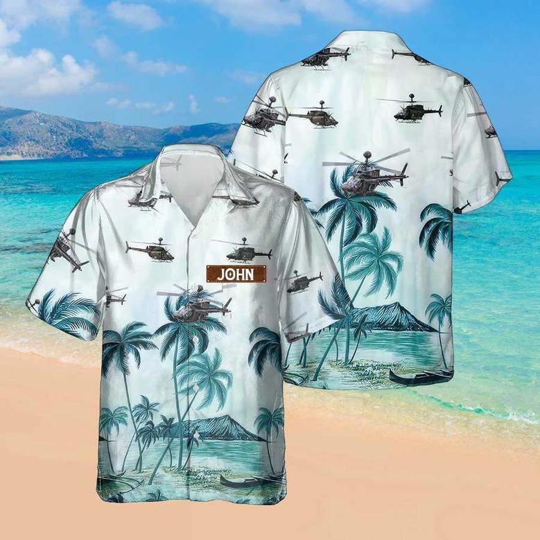 Personalized Kiowa Hawaiian Shirt for Men Dad Veteran, Patriot Day, Gift for Husband