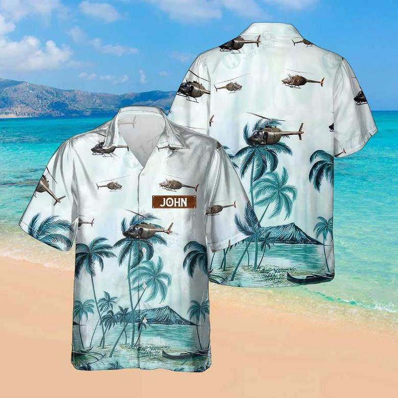 Personalized Kiowa Hawaiian Shirt for Men Dad Veteran, Patriot Day, Gift for Husband