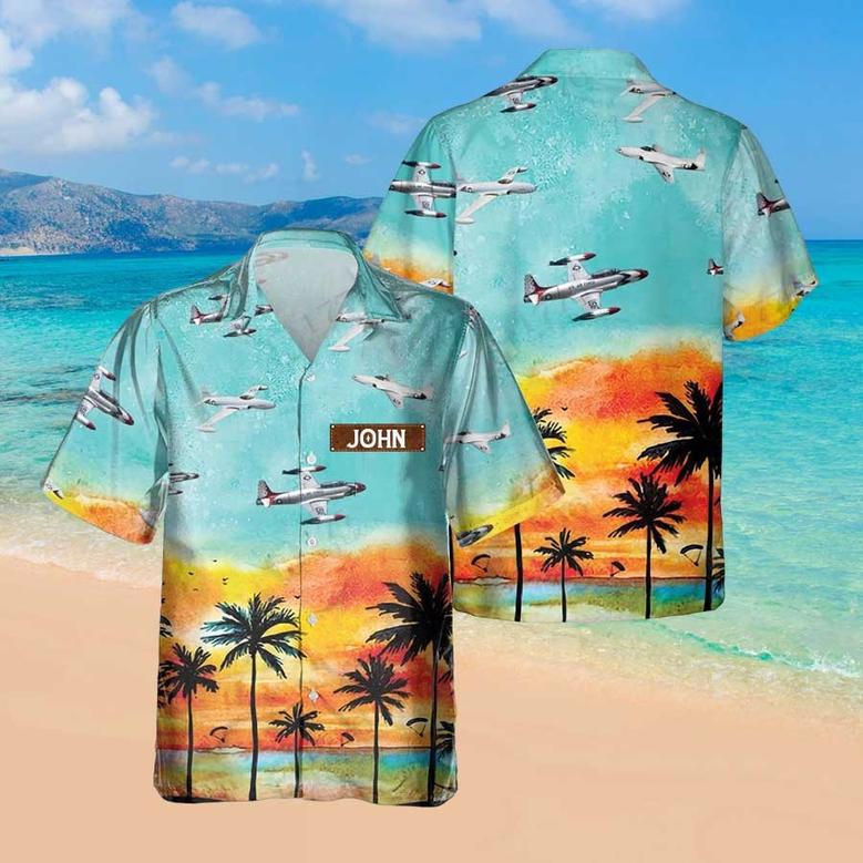 Personalized Lockheed Shooting Star Hawaiian Shirt for Men Dad Veteran, Patriot Day, Gift for Husband