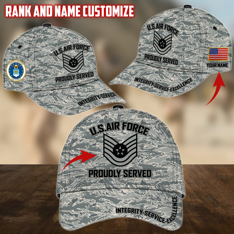 Personalized Name US Military Services Veteran Cap