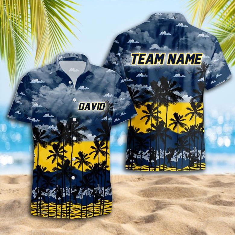 Personalized Notre-Dame-Fighting-Irish Hawaiian Shirt, Custom Team Name Trending Summer Shirt Gift For Fans