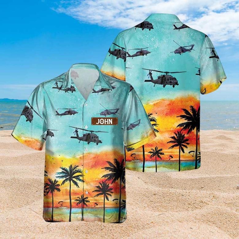 Personalized Pave Hawk Hawaiian Shirt for Men Dad Veteran, Patriot Day, Gift for Husband