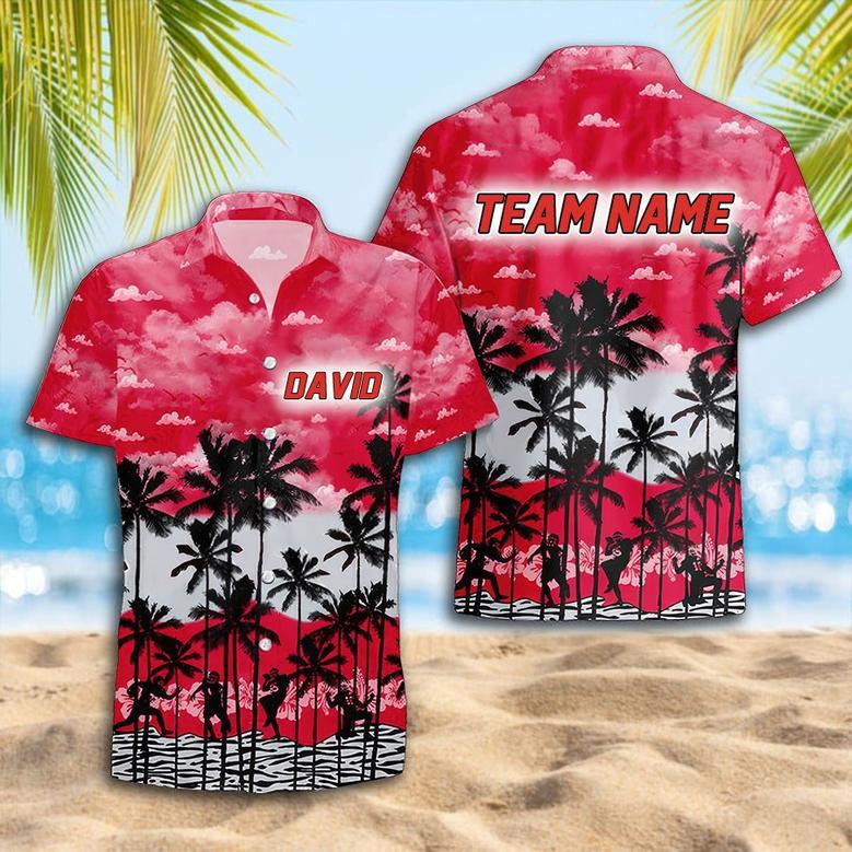 Personalized Rutgers-Scarlet-Knights Hawaiian Shirt, Custom Team Name Trending Summer Shirt Gift For Fans