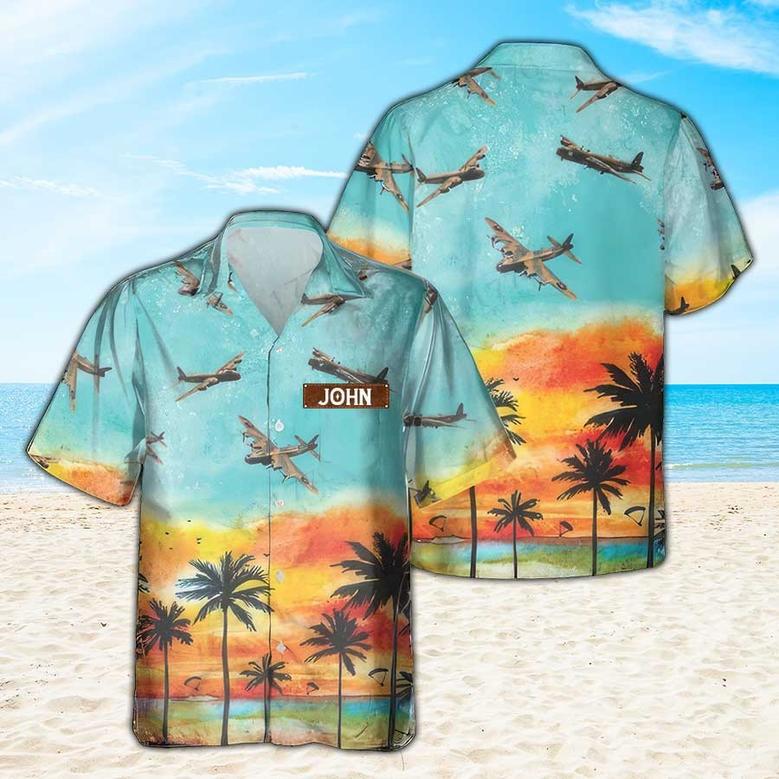 Personalized Short Stirling Hawaiian Shirt for Men Dad Veteran, Patriot Day, Gift for Husband