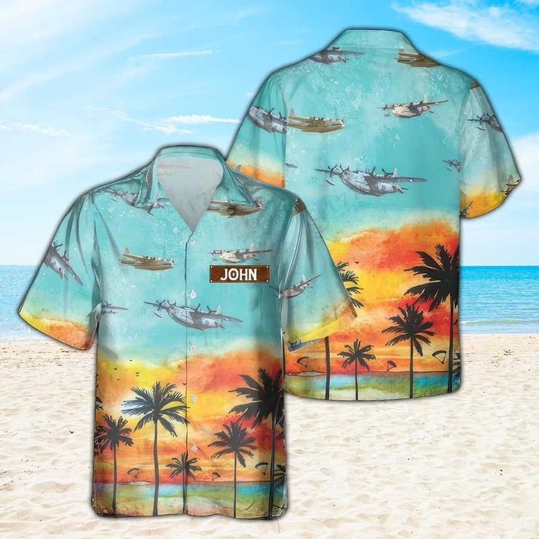 Personalized Short Sunderland Hawaiian Shirt for Men Dad Veteran, Patriot Day, Gift for Husband