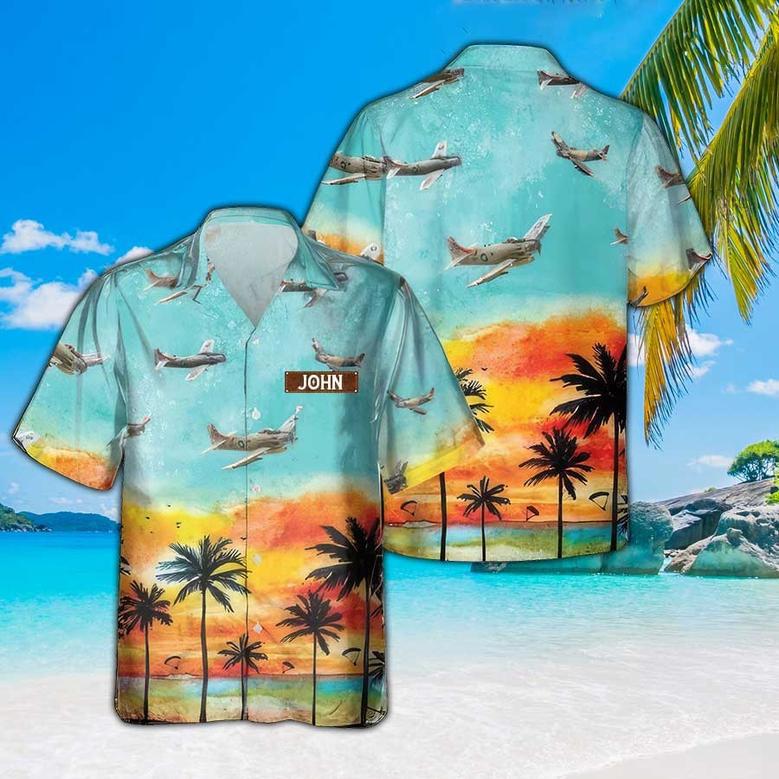 Personalized Skyraider Tropical Hawaiian Shirt for Men, Dad Veteran, Husband, Patriot Day