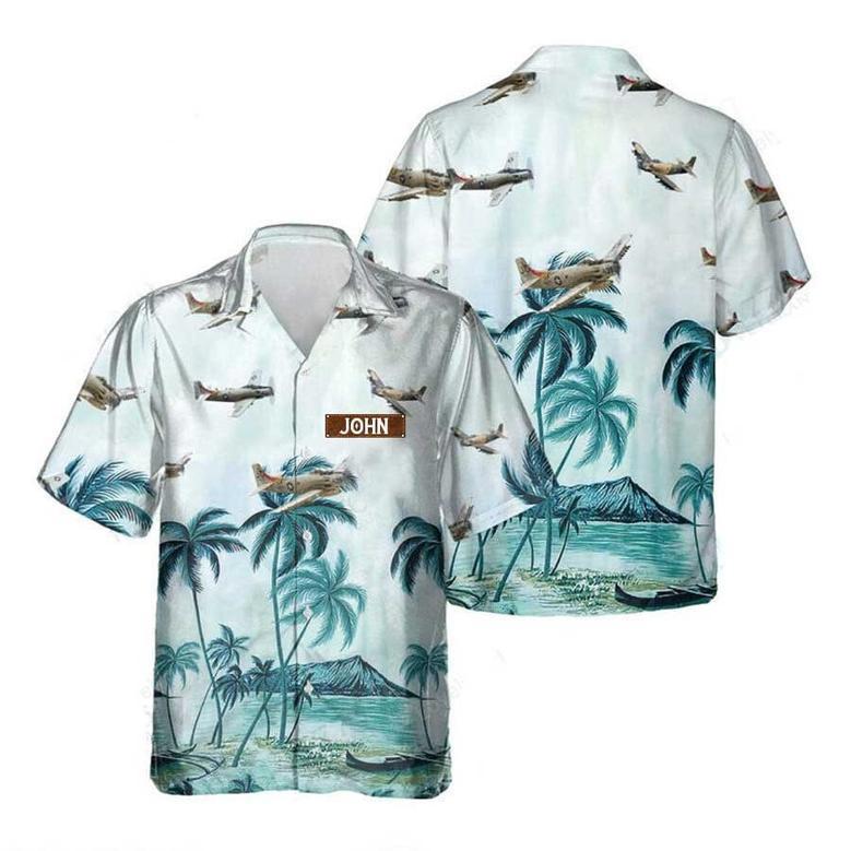 Personalized Skyraider Tropical Hawaiian Shirt for Men, Dad Veteran, Husband, Patriot Day