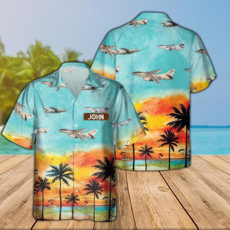 Personalized Skywarrior Hawaiian Shirt for Men Dad Veteran, Patriot Day