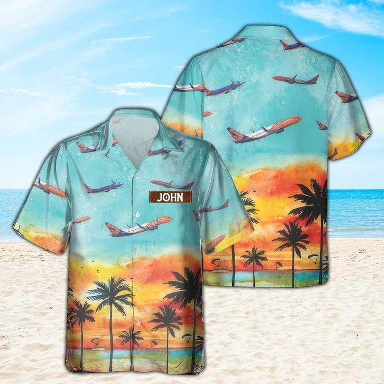 Personalized Sun Country Airlines Hawaiian Shirt for Men Dad Veteran, Patriot Day, Gift for Husband