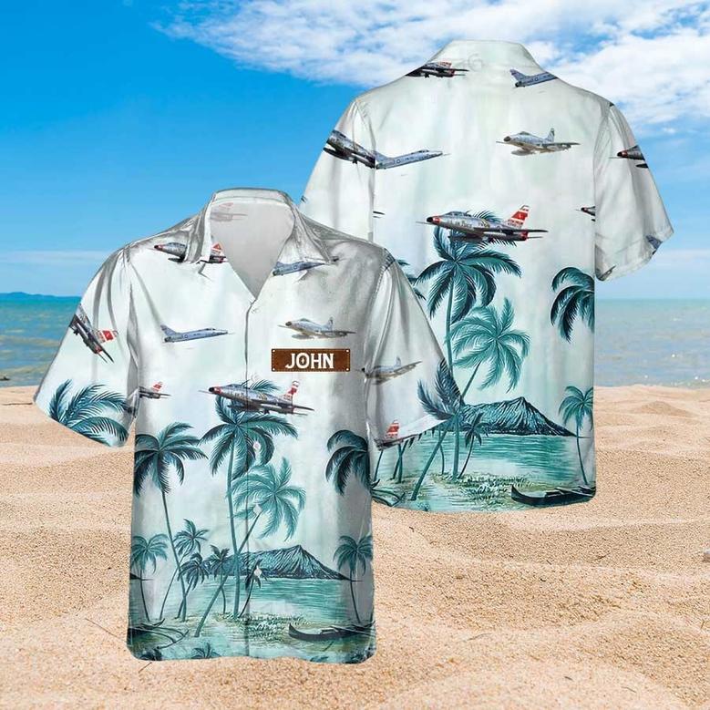 Personalized Super Sabre Hawaiian Shirt for Men Dad Veteran, Patriot Day, Gift for Husband