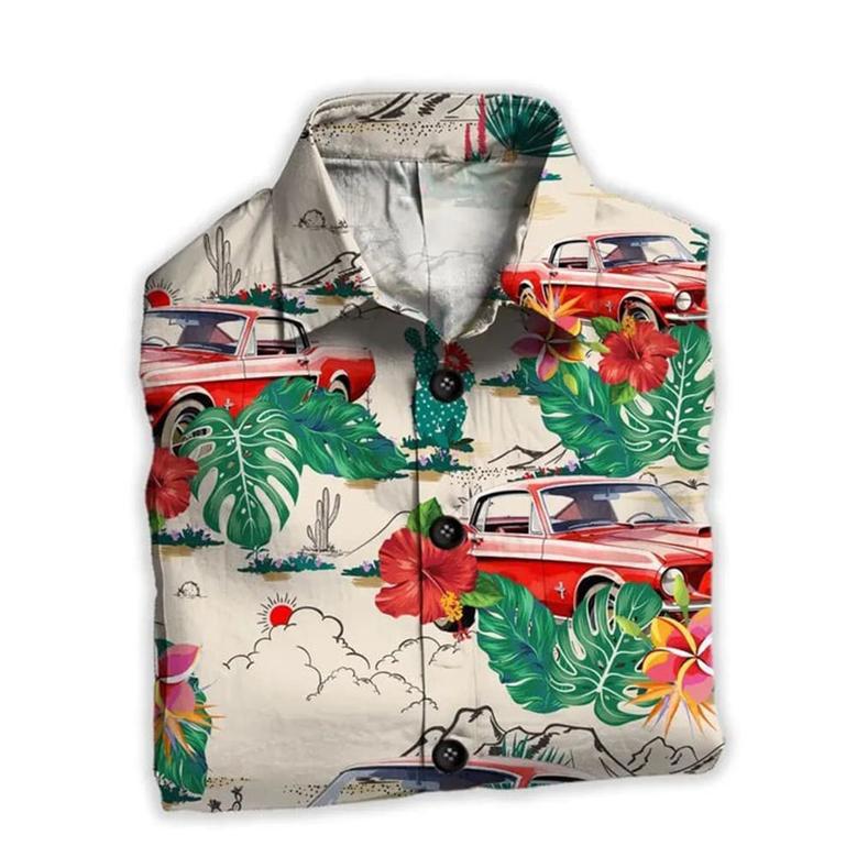 Personalized Vintage Car Hawaii Shirt Gift For Dad, Grandpa