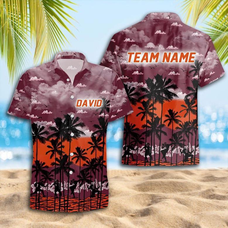 Personalized Virginia-Tech-Hokies Hawaiian Shirt, Custom Team Name Trending Summer Shirt Gift For Fans