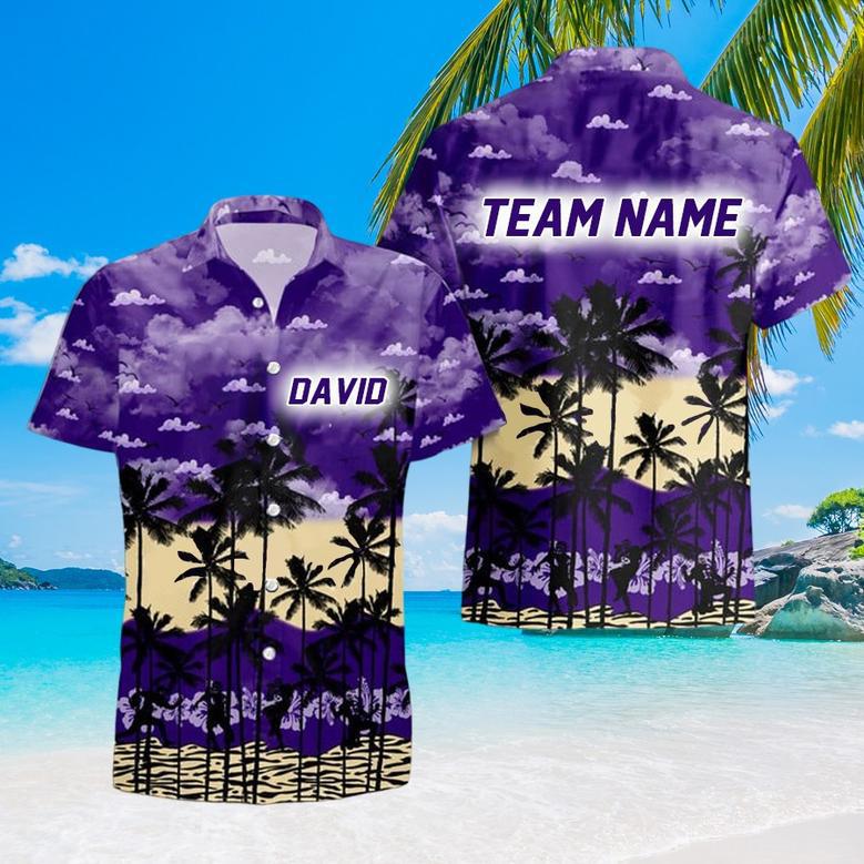 Personalized Washington-Huskies Hawaiian Shirt, Custom Team Name Trending Summer Shirt Gift For Fans