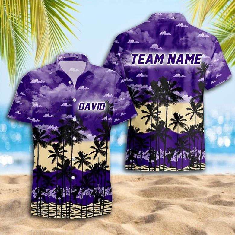 Personalized Washington-Huskies Hawaiian Shirt, Custom Team Name Trending Summer Shirt Gift For Fans