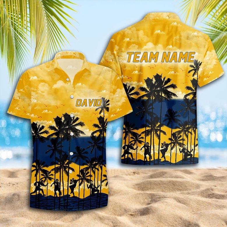 Personalized West-Virginia-Mountaineers Hawaiian Shirt, Custom Team Name Trending Summer Shirt Gift For Fans