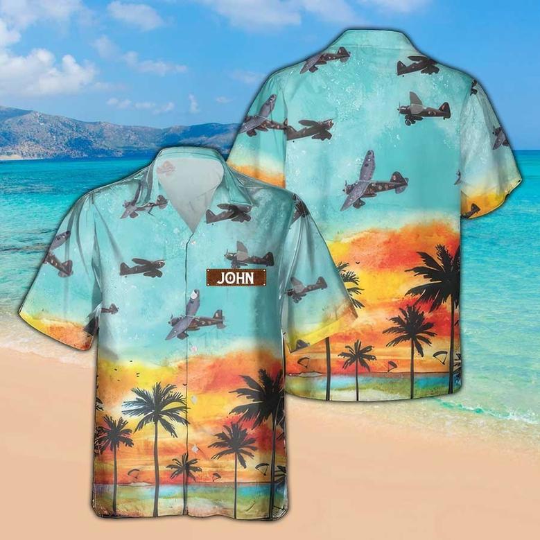 Personalized Westland Lysander Hawaiian Shirt for Men Dad Veteran, Patriot Day, Gift for Husband