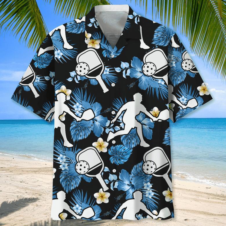 Pickleball Blue Nature Hawaiian Shirt for Men, Women, Tropical Pickleball Aloha Shirt