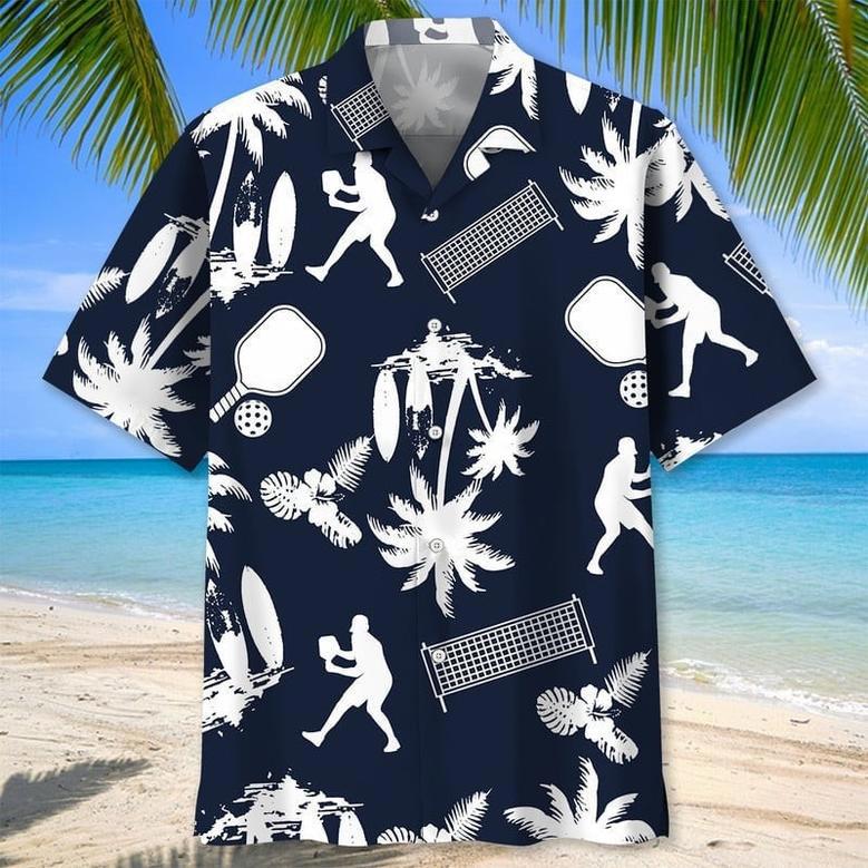 Pickleball Blue Nature Hawaiian Shirt for Men, Women, Tropical Pickleball Aloha Shirt