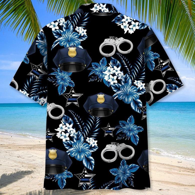 Police Proud Hawaiian Shirt for Policeman Summer Beach Shirt