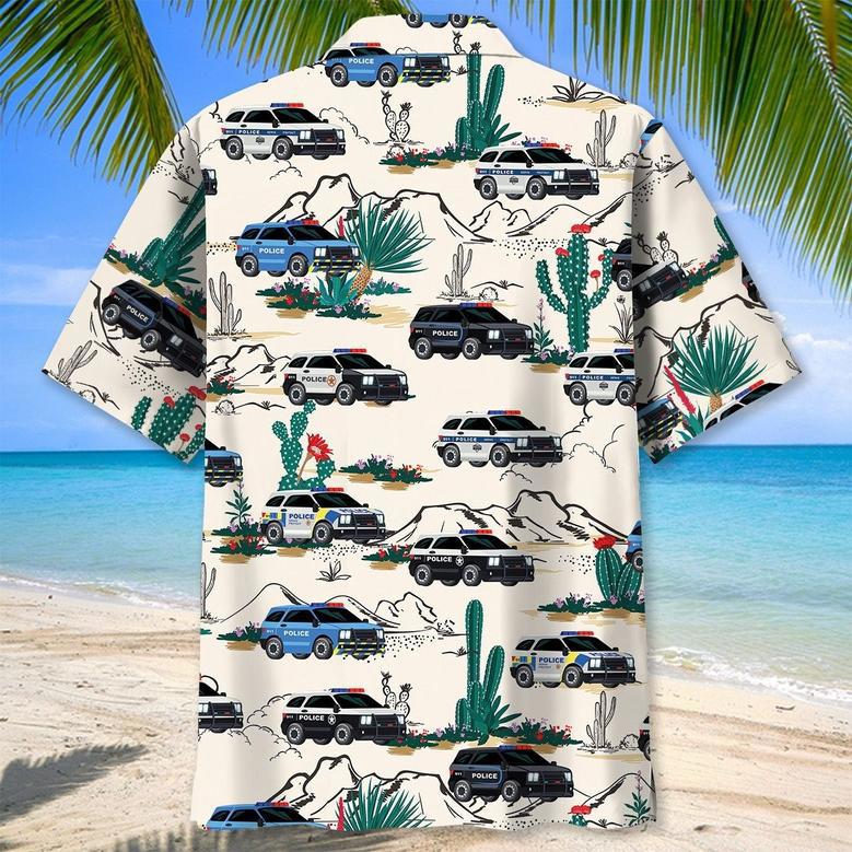 Police Proud Hawaiian Shirt for Policeman Summer Beach Shirt