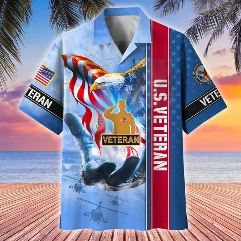 Premium American Pride US Veterans Hawaii Shirt Gift For Army, Veteran, Soldier Shirt