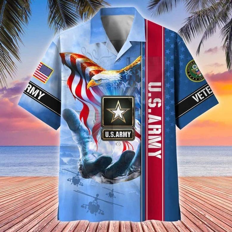 Premium American Pride US Veterans Hawaii Shirt Gift For Army, Veteran, Soldier Shirt