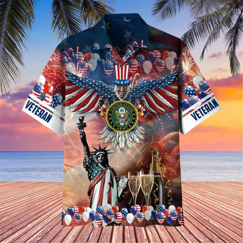 Premium Happy Independence Day U.S Veteran Hawaii Shirt