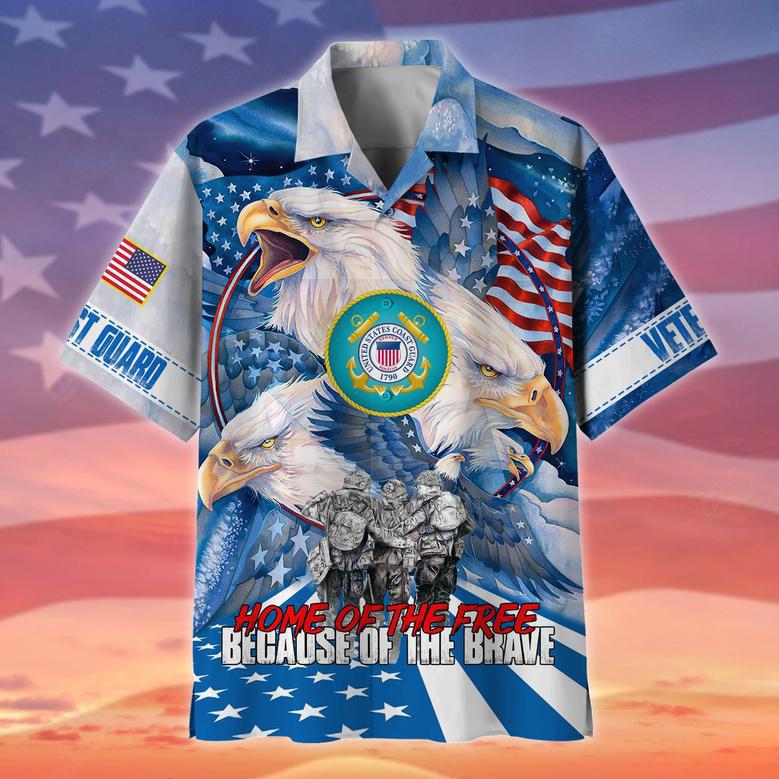 Premium Home Of The Free US Veteran Hawaii Shirt