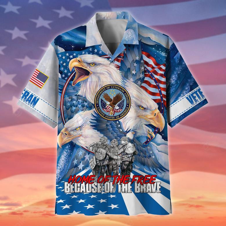 Premium Home Of The Free US Veteran Hawaii Shirt