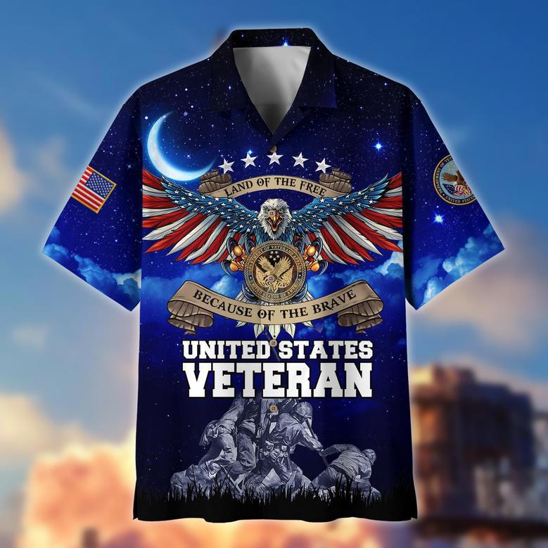 Premium Land Of The Free US Veteran Hawaii Shirt