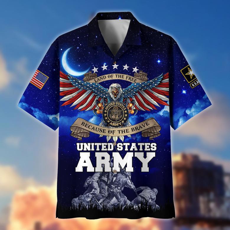 Premium Land Of The Free US Veteran Hawaii Shirt