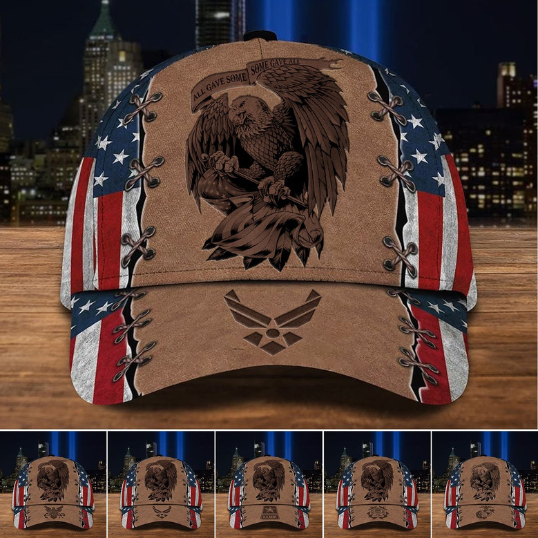 Premium Multiple US Military Services Veteran Cap