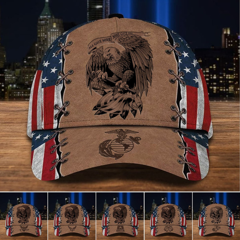 Premium Multiple US Military Services Veteran Cap