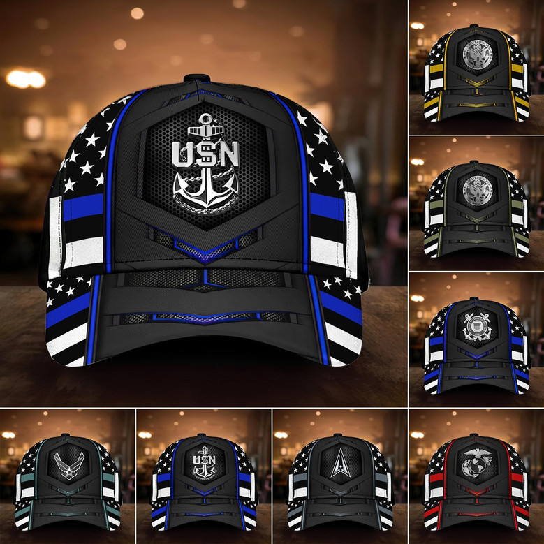 Premium Multiple US Military Services Veteran Cap
