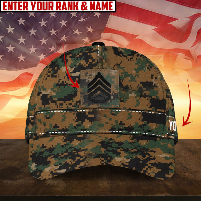 Premium Personalised Multiple US Military Services Veteran Cap