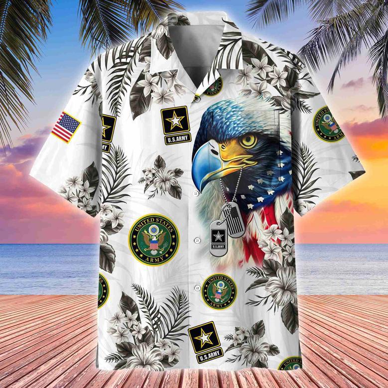 Premium US Veterans Hawaii Shirt With Pocket, Gift For Army Veteran, Navy Veteran, Marine Veteran, Air Force Veteran, Coast Guard Veteran, Vietnam Veteran, Gift For Veterans Day, Father's Day, Independence Day