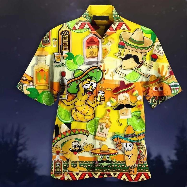 Tacos Tequila Hawaiian Shirt For Family Summer Beach Trip, Tacos Day Hawaiian Shirt for Men, Women