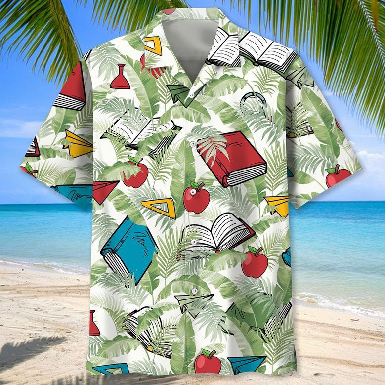 Teacher Tropical Hawaiian Shirt for Men, Women, Teacher Summer Beach Shirt