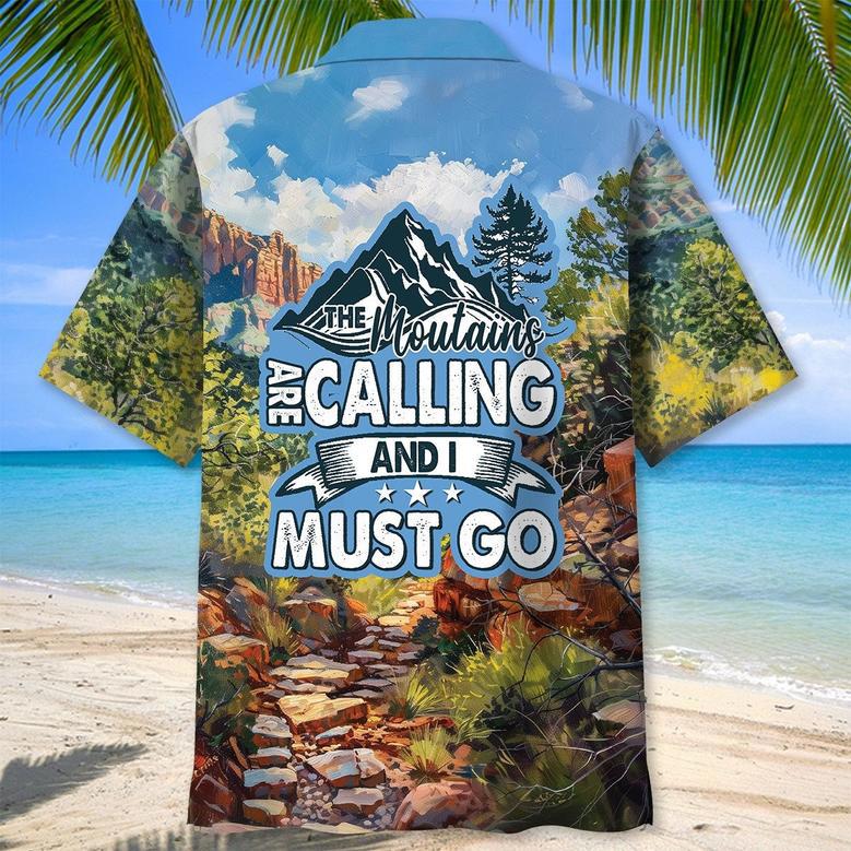 The Mountains Are Calling And I Must Go Hawaiian Shirt for Men, Women Who Loves Climbing