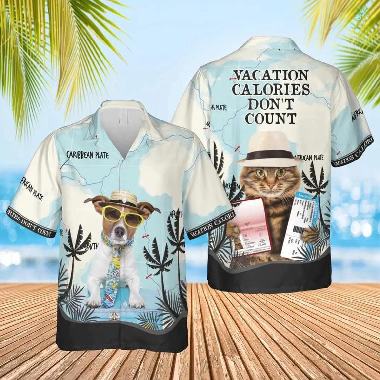 Travel Pets Hawaiian Custom Image Funny Dog Summer Shirt Beach Hawaiian Shirt, Dog Cat Shirt Hawaiian Shirt