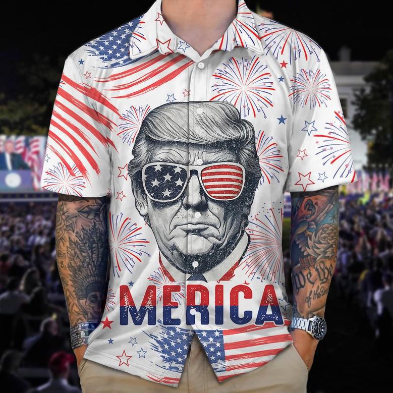 Trump 2024 Merica Trump Hawaii Shirt For Men, Husband, Dad, Trump Lovers Gift