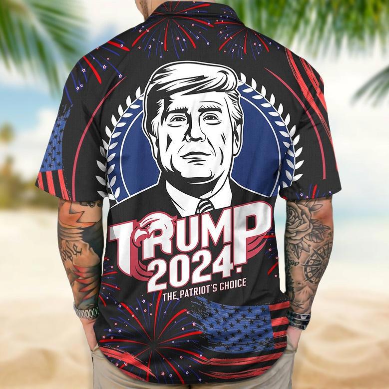 Trump 2024 The Patriot’s Choice Hawaiian Shirt, Vote Trump For President Hawaii Shirt For Trump Lovers