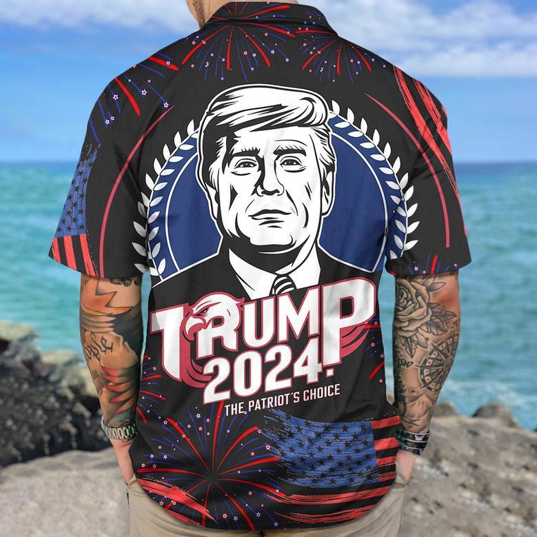 Trump 2024 The Patriot’s Choice Hawaiian Shirt, Vote Trump For President Hawaii Shirt For Trump Lovers