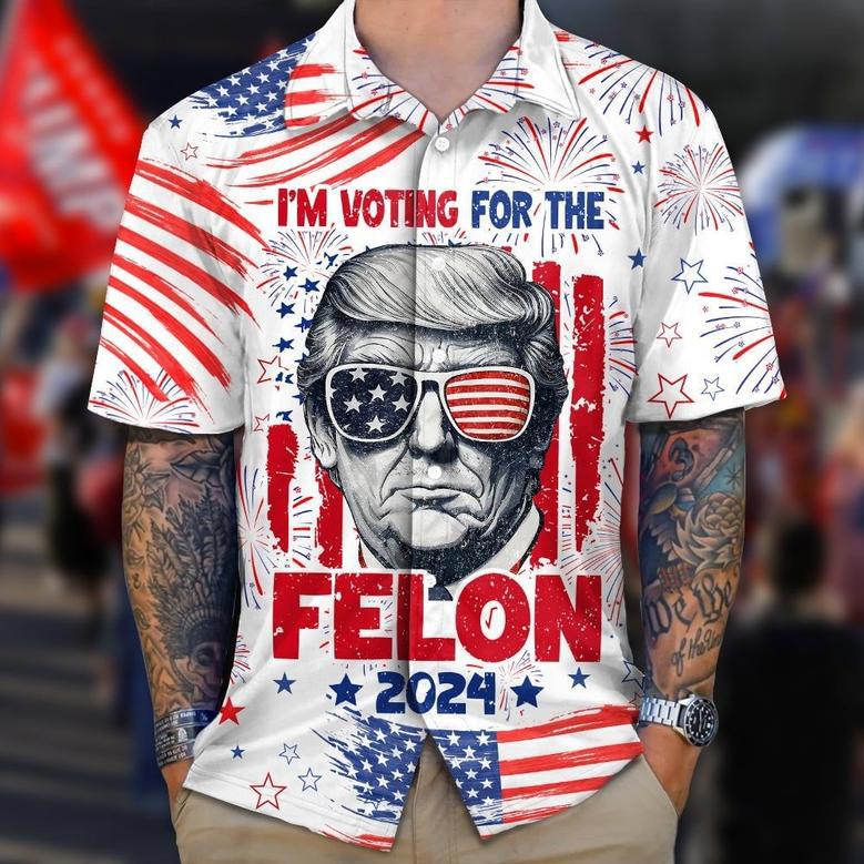 Trump I'm Voting For The Felon 2024 Hawaii Shirt 62684, Custom Trump 2024 Shirt For Fans