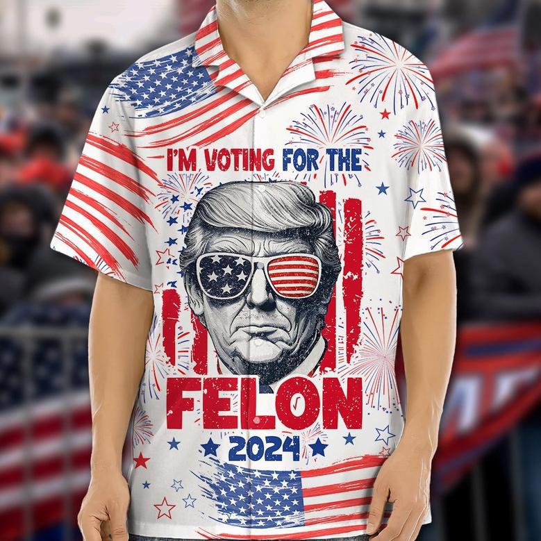 Trump I'm Voting For The Felon 2024 Hawaii Shirt 62684, Custom Trump 2024 Shirt For Fans