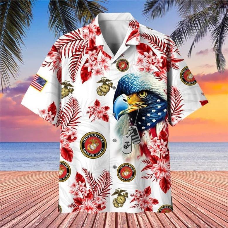 Unique Proudly Served US Veterans Hawaii Shirt Aloha Veteran Shirt For Husband, Dad, Grandpa