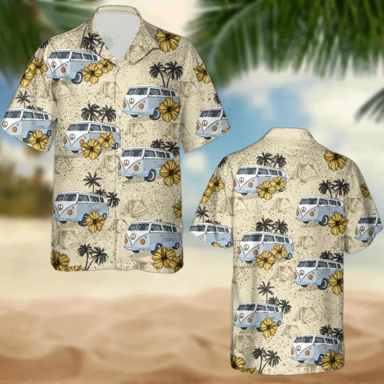 Upload Photo RV Camping Hawaiian Shirt, Idea Shirt for Summer, Camping Hawaiian Shirt for Men, Women